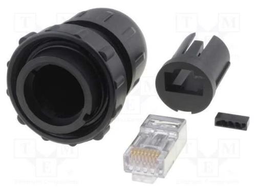 Ficha, RJ45, DC, PIN: 8, Cat: 6, blindadas, Siste.