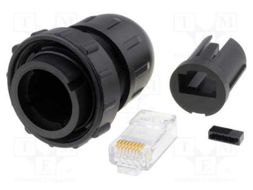 Ficha, RJ45, DC, PIN: 8, Cat: 6, Sistema: 8p8c, B.