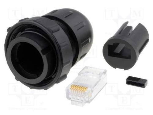 Ficha, RJ45, DC, PIN: 8, Cat: 6, Sistema: 8p8c, B.