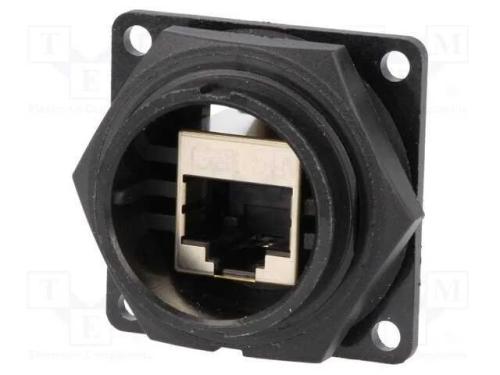 Conector, RJ45, DC, PIN: 8, Cat: 5e, blindadas, S.