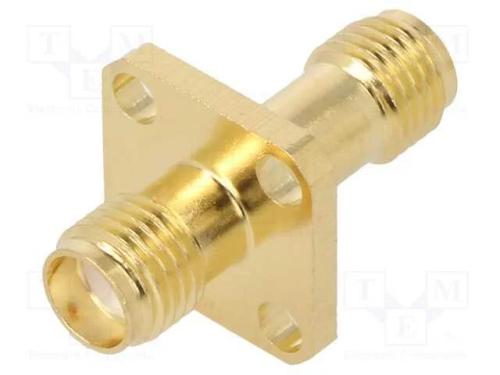 Conector, SMA fêmea x2, Isolamento: PTFE, 50O, Co.