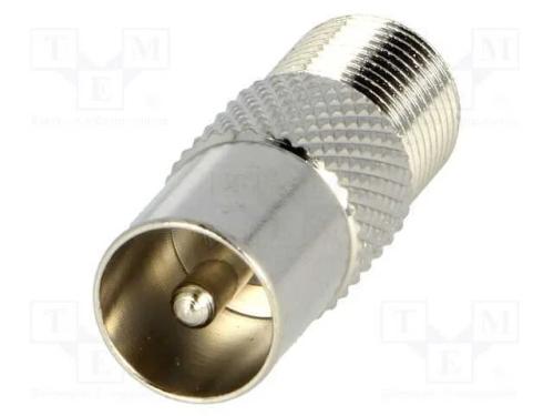 Adaptador, F tomada,coaxial 9,5mm ficha