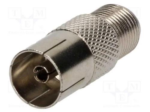 Adaptador, F tomada,coaxiais 9,5mm tomada
