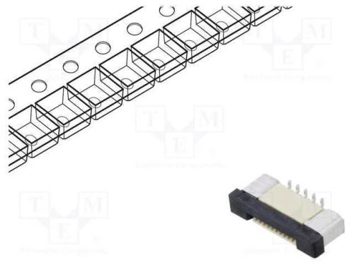Conector: FFC/FPC, verticais, PIN: 10, ZIF, SMT, .