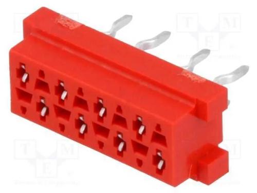 Micro-MaTch, tomada, fêmea, PIN: 8, THT, para PCB.