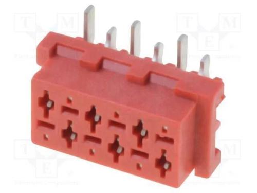 Fio-placa, tomada, fêmea, PIN: 6, SMT, para PCB, .