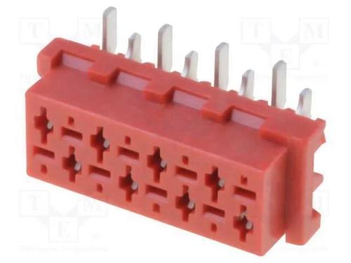 Fio-placa, tomada, fêmea, PIN: 8, SMT, para PCB, .