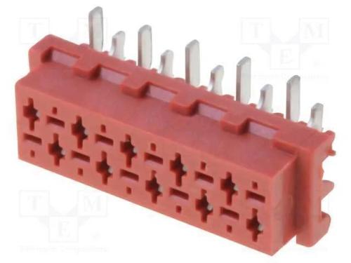 Fio-placa, tomada, fêmea, PIN: 10, SMT, para PCB,.