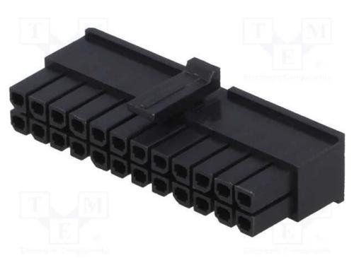Ficha, Fio-Placa, Fêmea, Minitek Pwr 3.0, 3mm, Pin: 24, com Cabo