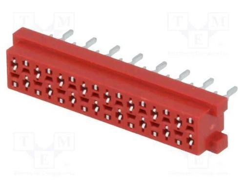 Fio-placa, tomada, f&ecirc;mea, PIN: 16, THT, para PCB,.