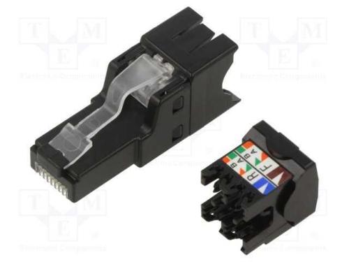 Ficha, RJ45, PIN: 8, Cat: 6a, Sistema: 8p8c, 26AW.