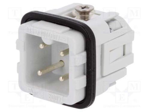 Conector: Hdc, Inserto de Contatos, Macho, C146, Pin: 4, 3+Pe, 10a