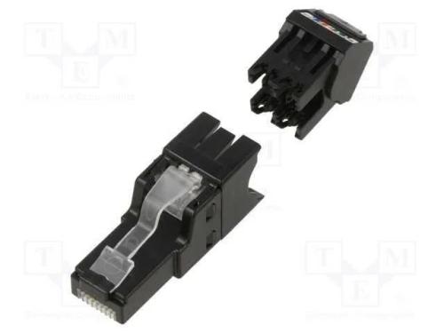 Ficha, RJ45, PIN: 8, Cat: 6a, Sistema: 8p8c, 26AW.