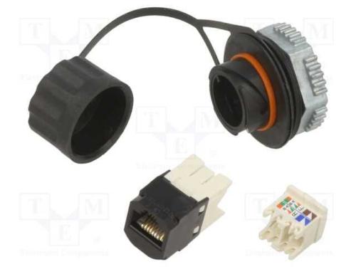 Tomada, RJ45, PIN: 8, Cat: 6, Sistema: 8p8c, Bloq.