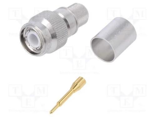 Ficha, Tnc, Macho, Simples, 50o, Cerrar, com Cabo, Ptfe, Dourado