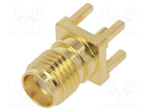 Tomada, SMA, fêmea, simples, 50O, THT, para PCB, .