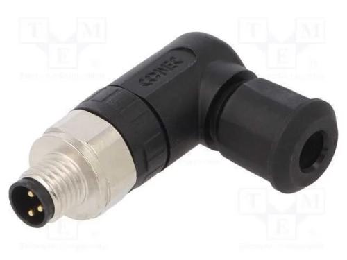 Conector: M8, macho, PIN: 3, angulares 90, com ca.