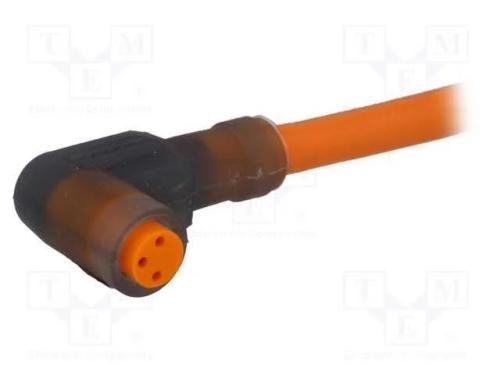Conector: M8, 2m, Fêmea, Pin: 3, Angulares 90, Ficha, Pvc
