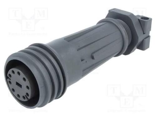 Conector: redondos, ficha, fêmea, PIN: 10, rosca .