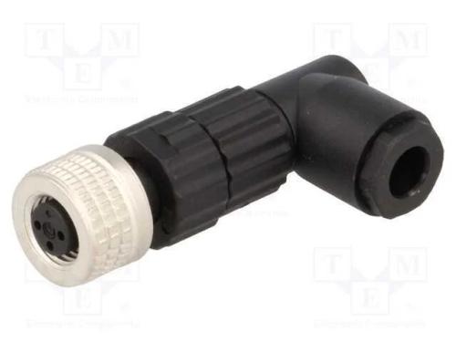 Conector: M8, fêmea, PIN: 3, angulares 90, com ca.