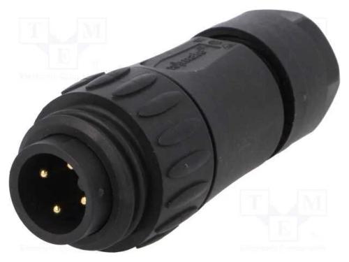 Conector: redondos, ficha, com cabo, PIN: 4, mach.
