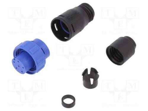 Conector: redondos, ficha, fêmea, PIN: 6, sem con.