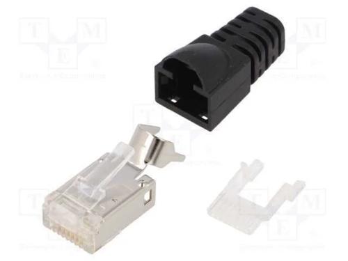 Ficha, RJ45, PIN: 8, Cat: 6a,Class EA, blindadas,.