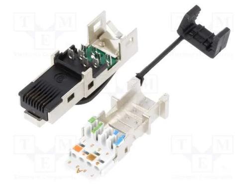 Ficha, RJ45, PIN: 8, Cat: 6a,Class EA, blindadas,.