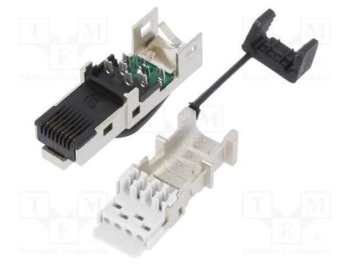 Ficha, RJ45, PIN: 8, Cat: 6a,Class EA, blindadas,.