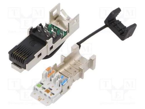 Ficha, RJ45, PIN: 8, Cat: 6a,Class EA, blindadas,.