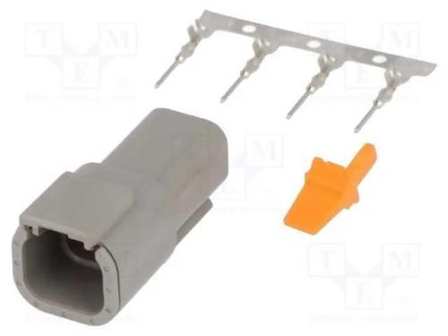 Conector: Fio-Fio, Dtm, Macho, Ficha, com Cabo, Pin: 4, Cerrar, Ip68