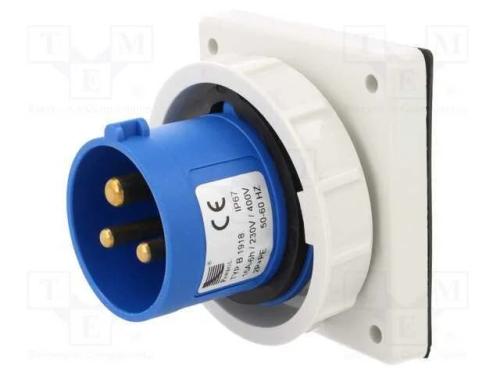 Conector: de alimentação, tomada, macho, 16A, 400.