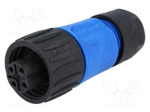 Conector: redondos, ficha, com cabo, PIN: 4, fême.