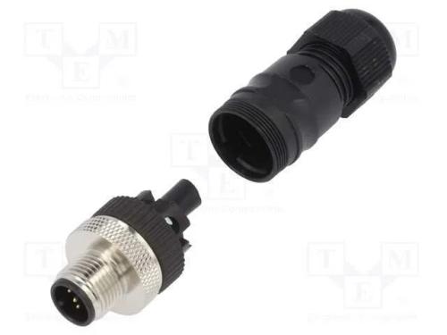Ficha, M12, Pin: 5, Macho, Código A-Devicenet / Canopen, com Cabo