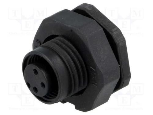 Tomada, M12, Pin: 3, Fêmea, Código A-Devicenet / Canopen, Tht, Ip68