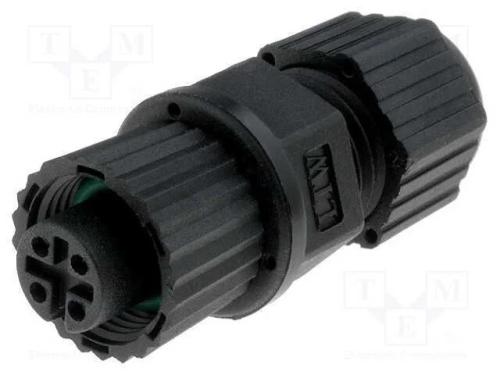 Ficha, M12, Pin: 4, Fêmea, Código A-Devicenet / Canopen, com Cabo