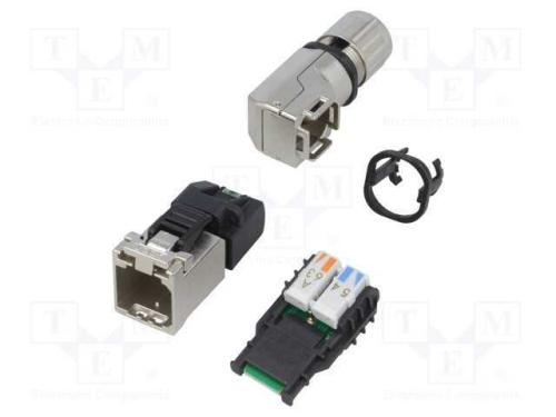Ficha, RJ45, PIN: 8, Cat: 6a,Class EA, blindadas,.