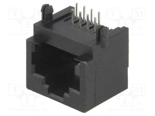 Tomada, RJ45, PIN: 8, Sistema: 8p8c, para PCB, TH.