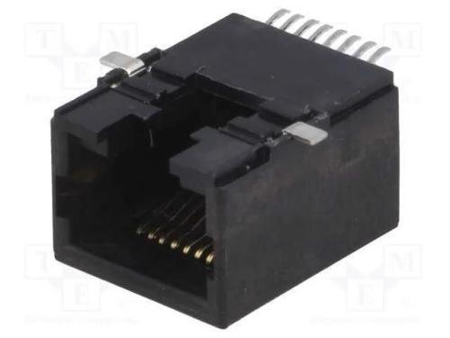 Tomada, RJ45, PIN: 8, Sistema: 8p8c, para PCB, SM.