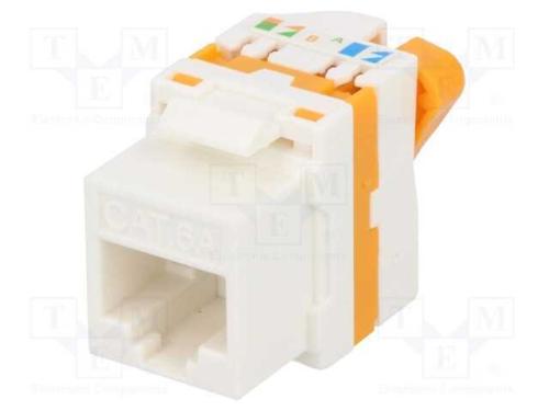 Tomada, RJ45, PIN: 8, Keystone, Sistema: 8p8c, ID.