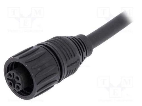 Conector: redondos, ficha, PIN: 4, fêmea, fios, E.