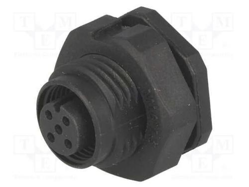 Tomada, M12, Pin: 5, Fêmea, Código A-Devicenet / Canopen, Solda
