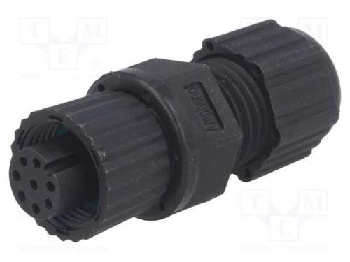 Ficha, M12, Pin: 8, Fêmea, Código A-Devicenet / Canopen, com Cabo