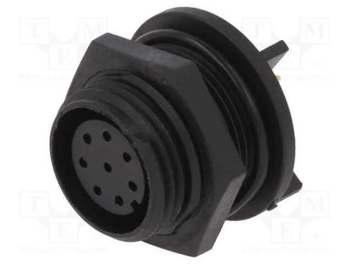 Conector: redondos, tomada, fêmea, PIN: 8, rosca .
