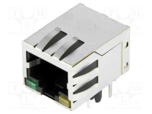 Tomada, RJ45, PIN: 8, blindadas,com díodo LED, Si.