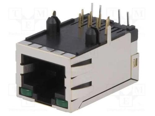 Tomada, RJ45, PIN: 8, blindadas,com díodo LED, Si.