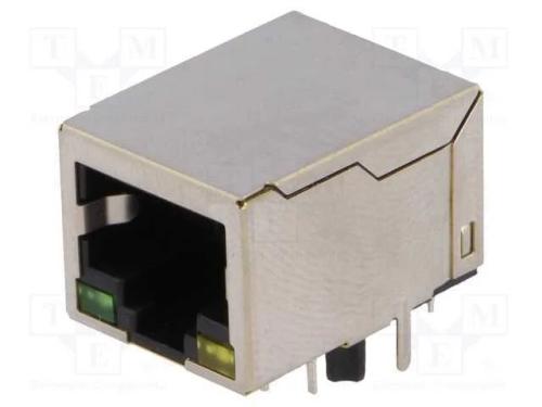 Tomada, RJ45, PIN: 8, blindadas,com díodo LED, Si.