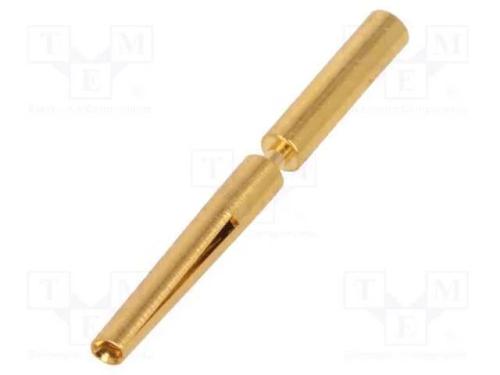 Contacto, Fêmea, Dourado, 0,08÷0,22mm2, Cerrar, com Cabo