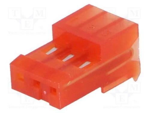 Ficha, fio-placa, fêmea, PIN: 3, 2,54mm, IDC, com.