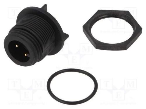 Conector: redondos, tomada, macho, PIN: 3, rosca .